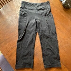 Lululemon Break Free Crop (Nulux 17") Black W6AH5S Leggings sz 6